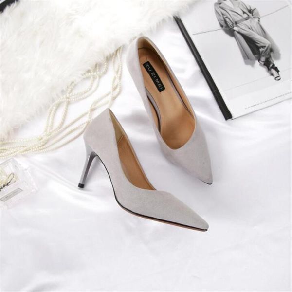 dress shoes 2021 arrival korean concise pointed toe office women's 8cm fashion solid flock shallow high heels for women, Black
dress shoes 2021 arrival korean concise pointed toe office women's 8cm fashion solid flock shallow high heels for women, Black