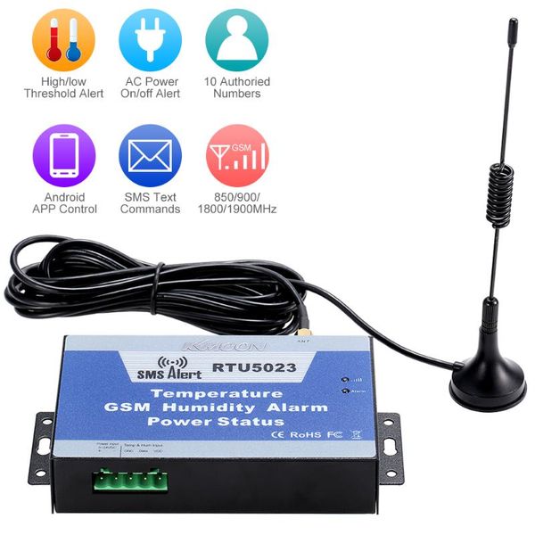 

kkmoon® gsm sms alarm system temperature humidity power status monitoring support android app control 850/900/1800/1900mhz