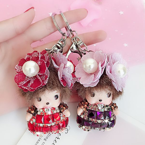 keyring keychain fashion diamond inlaid pearl flower cute gift bag key chain pendant ring of baby grabbing machine, Silver
keyring keychain fashion diamond inlaid pearl flower cute gift bag key chain pendant ring of baby grabbing machine, Silver