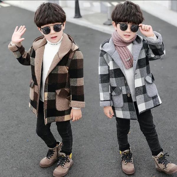 autumn winter 2-12years boys woollen coat children outwear hooded plaid cotton thickened padded jacket for kids clothes, Blue;gray
autumn winter 2-12years boys woollen coat children outwear hooded plaid cotton thickened padded jacket for kids clothes, Blue;gray