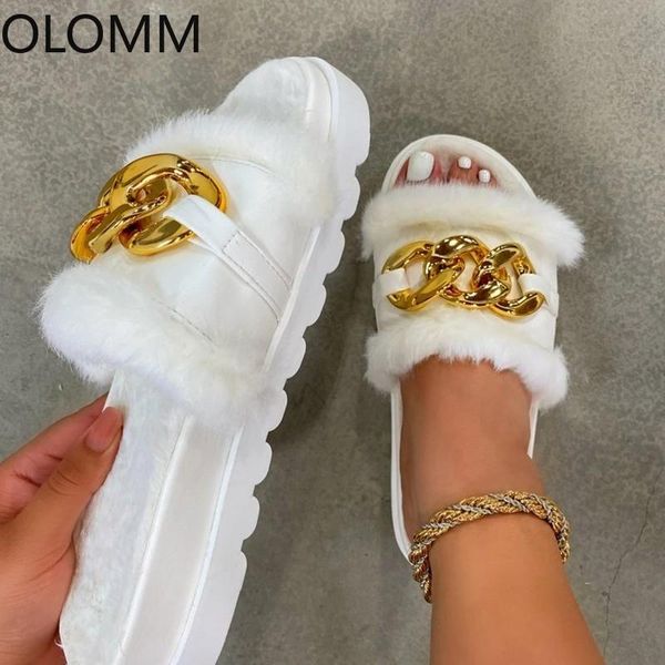 slippers summer plush fashion open toe solid color women's sandals metal chain outdoor casual shoes plus size, Black
slippers summer plush fashion open toe solid color women's sandals metal chain outdoor casual shoes plus size, Black
