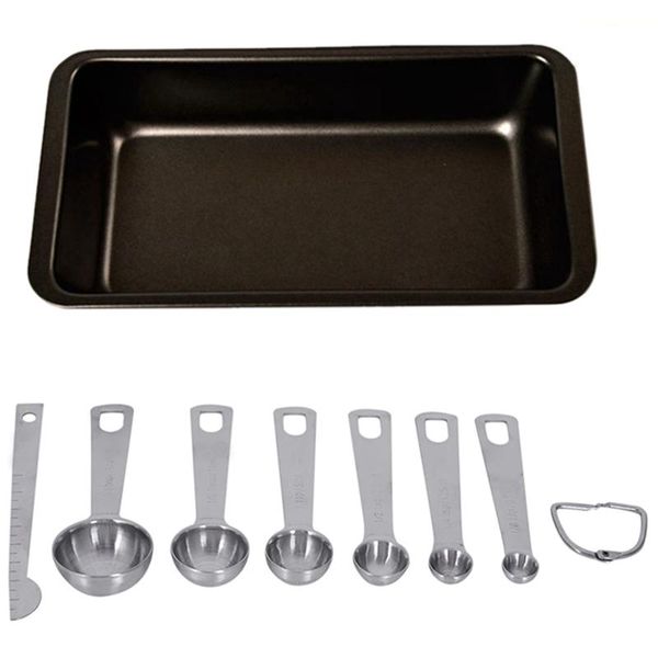 1 pcs baguette bread baking tray baguette frame rack 24 x 13cm & 1 set measurement spoon engraved with ruler leveler
1 pcs baguette bread baking tray baguette frame rack 24 x 13cm & 1 set measurement spoon engraved with ruler leveler