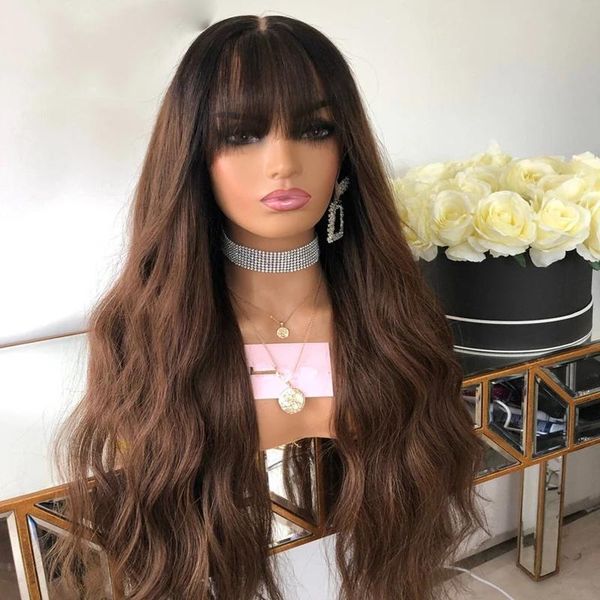 lace wigs human hair wig with bangs ombre 1b/3 brown front for women 13x4/13x6 body wave fringe remy deep part 150% 180%, Black;brown
lace wigs human hair wig with bangs ombre 1b/3 brown front for women 13x4/13x6 body wave fringe remy deep part 150% 180%, Black;brown