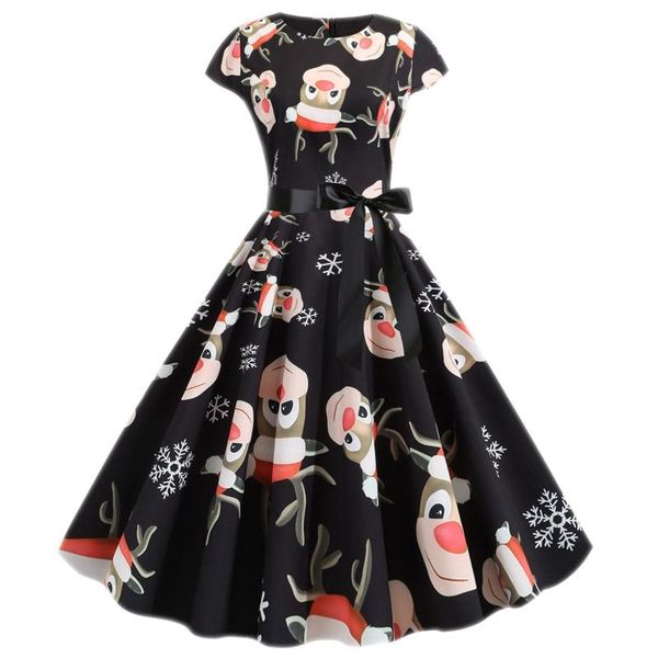casual dresses christmas print dress women elegant retro merry short sleeve evening o-neck party prom vintage, Black;gray
casual dresses christmas print dress women elegant retro merry short sleeve evening o-neck party prom vintage, Black;gray