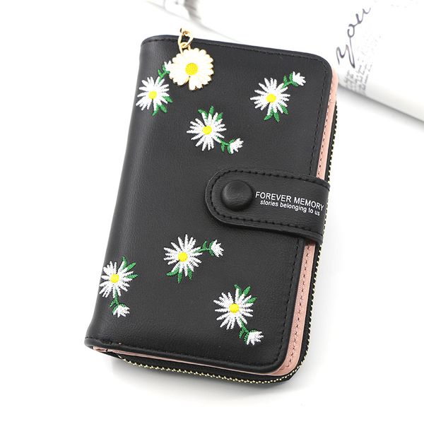 women long wallets 2021 fashion design embroidery daisy card holder large-capacity pu coin purse simple zipper money bag wallets, Black;red
women long wallets 2021 fashion design embroidery daisy card holder large-capacity pu coin purse simple zipper money bag wallets, Black;red