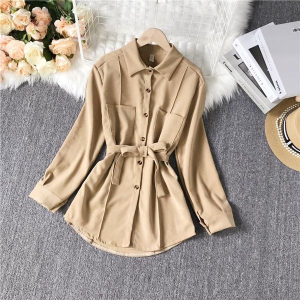 women's blouses & shirts casual solid shirt women winter long sleeve button collar fashion spring autumn versatile 2021, White
women's blouses & shirts casual solid shirt women winter long sleeve button collar fashion spring autumn versatile 2021, White