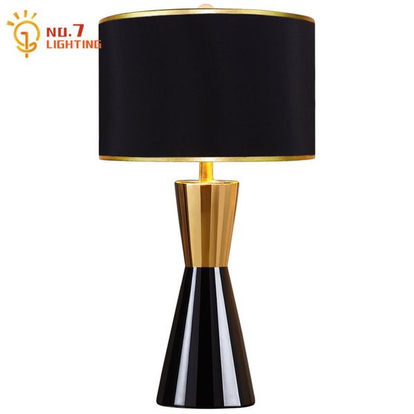 american luxury gold black led table lamp simple modern bedside decorative desk light living room bedroom study salon study cafe
american luxury gold black led table lamp simple modern bedside decorative desk light living room bedroom study salon study cafe