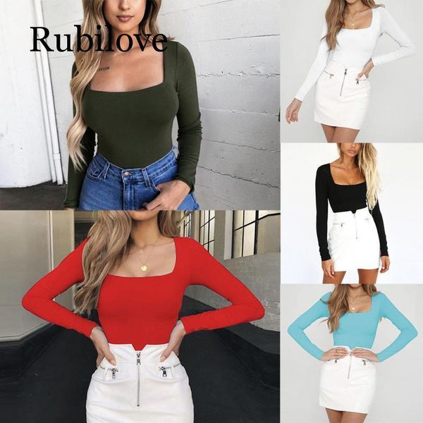 women's t-shirt fashion tight long sleeve base slim square collar all-match stretch spring and autumn, White
women's t-shirt fashion tight long sleeve base slim square collar all-match stretch spring and autumn, White