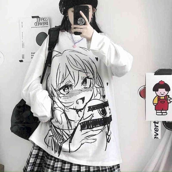 2021 new fall clothes korean version ins harajuku bf wind from anime cartoons loose printing of sleeves long female student t-shirt 1qc8, White
2021 new fall clothes korean version ins harajuku bf wind from anime cartoons loose printing of sleeves long female student t-shirt 1qc8, White