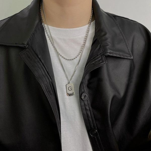 pendant necklaces u-magical high street stainless steel double layer letter square necklace for women round beads chain jewelry, Silver
pendant necklaces u-magical high street stainless steel double layer letter square necklace for women round beads chain jewelry, Silver