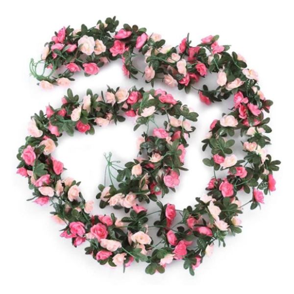 5pcs/2.5m fake rose vine flowers garland plants artificial flower hanging home l wedding garden decor
5pcs/2.5m fake rose vine flowers garland plants artificial flower hanging home l wedding garden decor
