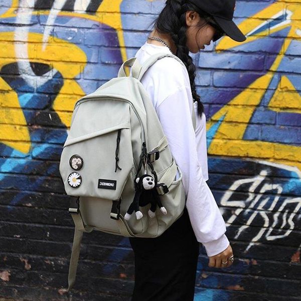backpack trendy solid backpacks for women large capacity student lapcomputer purse mens bookbag mochila para hombre