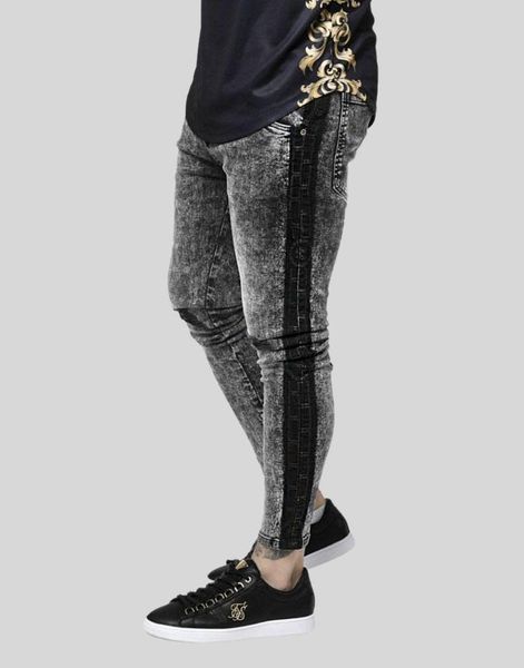 men's jeans siksilk low rise cartel black, Blue