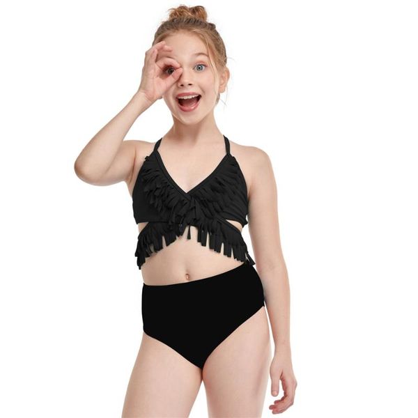 one-piece suits tassel fringe girl swimsuit kids two piece children's swimwear bandage bikini set 5-12 years girls bathing suit beachwe
one-piece suits tassel fringe girl swimsuit kids two piece children's swimwear bandage bikini set 5-12 years girls bathing suit beachwe