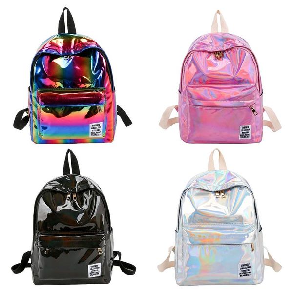 backpack personality pvc laser backpacks for women silver casual bag teenage girls female trend school mochila
backpack personality pvc laser backpacks for women silver casual bag teenage girls female trend school mochila