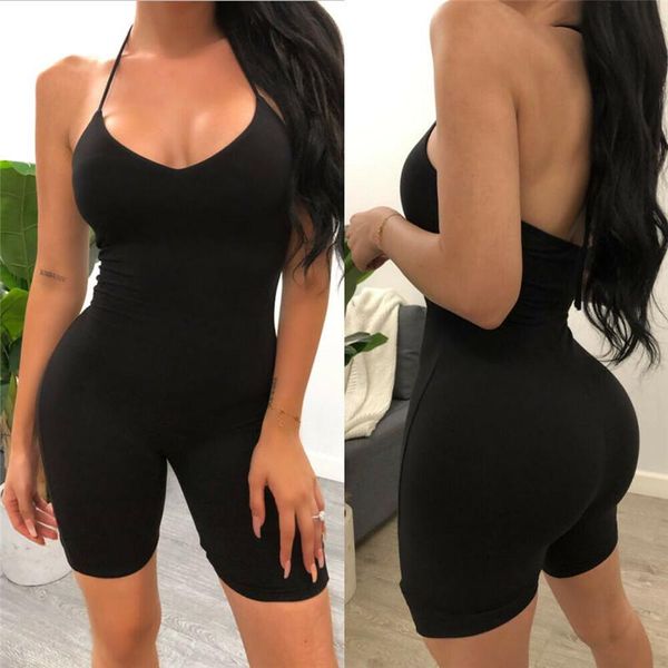 women's jumpsuits & rompers women summer slim fit romper shorts halter black sling backless elastic fitness overalls tracksuit one-piec, Black;white
women's jumpsuits & rompers women summer slim fit romper shorts halter black sling backless elastic fitness overalls tracksuit one-piec, Black;white
