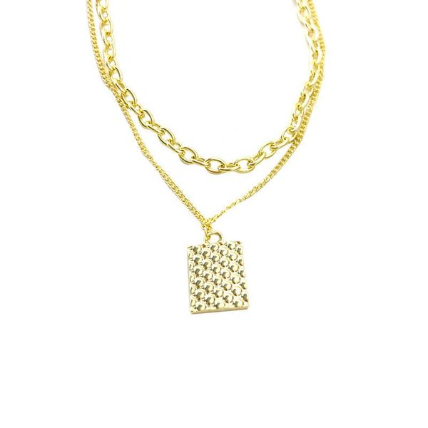 pendant necklaces potcet geometric metal square necklace simple double-layer lock chain women fashion trend alloy jewelry 2021, Silver
pendant necklaces potcet geometric metal square necklace simple double-layer lock chain women fashion trend alloy jewelry 2021, Silver