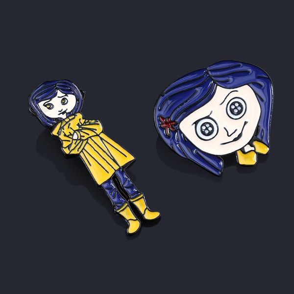 pins, brooches horror movie coraline pins cute yellow little girl figure enamel badge for children lapel bag gifts jewelry, Gray
pins, brooches horror movie coraline pins cute yellow little girl figure enamel badge for children lapel bag gifts jewelry, Gray