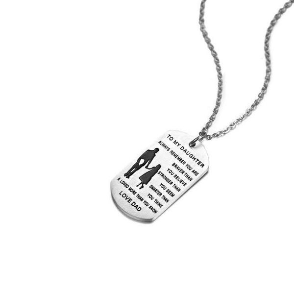 chains titanium steel necklace jewelry brand pendant parent-child items can be customized, Silver
chains titanium steel necklace jewelry brand pendant parent-child items can be customized, Silver