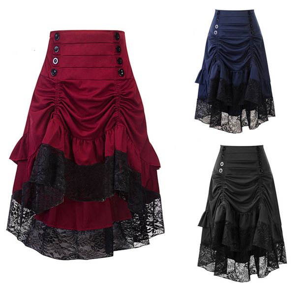 2021 new lady retro vintage steampunk party wear gothic lace up open front pleated skirt medieval victorian lolita skirts ksnx, Black
2021 new lady retro vintage steampunk party wear gothic lace up open front pleated skirt medieval victorian lolita skirts ksnx, Black