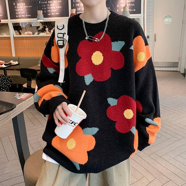 men's sweaters o-neck printed sweater korean casual fashion loose pullover long-sleeved knitted jumper men, White;black
men's sweaters o-neck printed sweater korean casual fashion loose pullover long-sleeved knitted jumper men, White;black