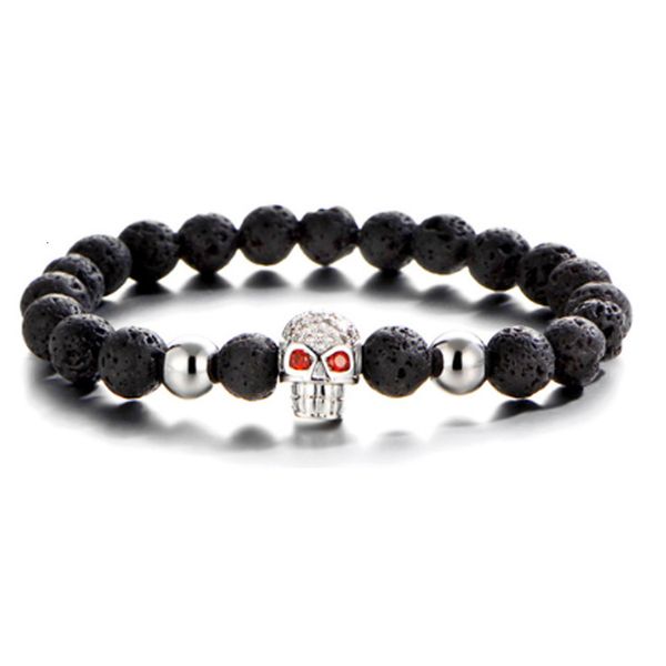 bracelet fashionable volcanic stone hand string 8mm copper beads inlaid with zircon skull, Golden;silver
bracelet fashionable volcanic stone hand string 8mm copper beads inlaid with zircon skull, Golden;silver