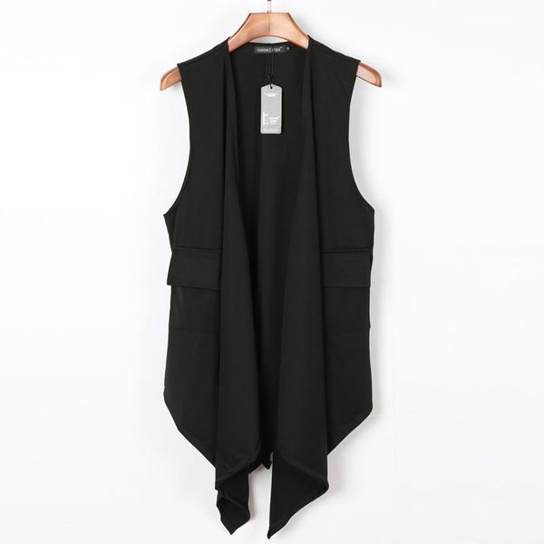 men's vests m-3xl 2021 clothing hair stylist gd fashion original punk thin coat long vest sleeveless cardigan plus size costumes, Black;white
men's vests m-3xl 2021 clothing hair stylist gd fashion original punk thin coat long vest sleeveless cardigan plus size costumes, Black;white