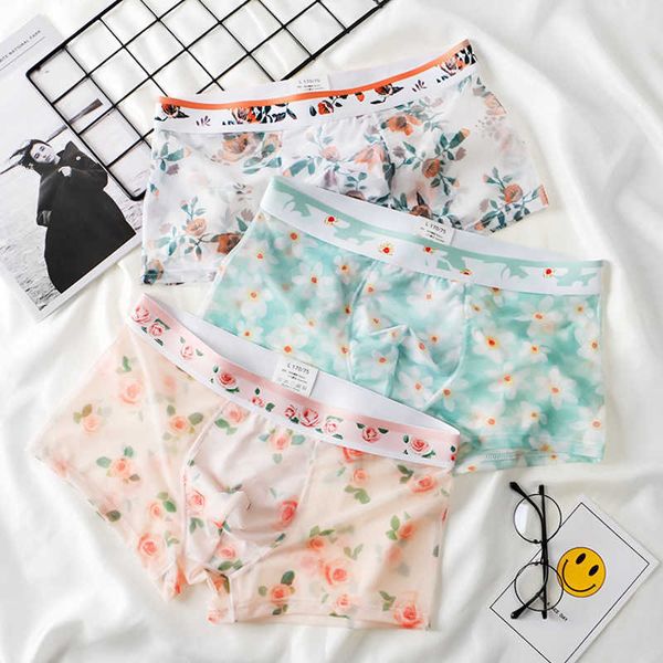 new mesh ultra-thin transparent men's underpants underwear breathable boxer summer printing boxer shorts, Black;white
new mesh ultra-thin transparent men's underpants underwear breathable boxer summer printing boxer shorts, Black;white