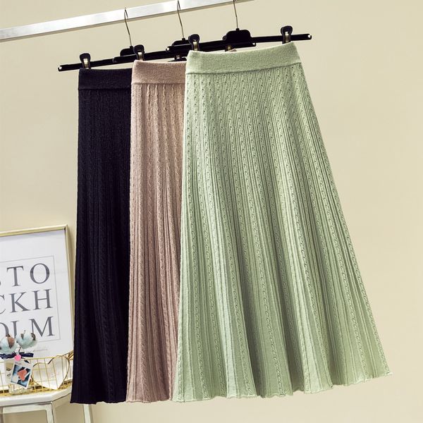 korean fashion knitted skirt women casual loose high waist sweater skirts winter warm elastic solid a-line long skirt, White;black
korean fashion knitted skirt women casual loose high waist sweater skirts winter warm elastic solid a-line long skirt, White;black