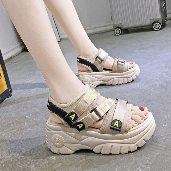 summer womens platform sandals increased casual shoes students fashion open toe sandals gladiator women, Black
summer womens platform sandals increased casual shoes students fashion open toe sandals gladiator women, Black