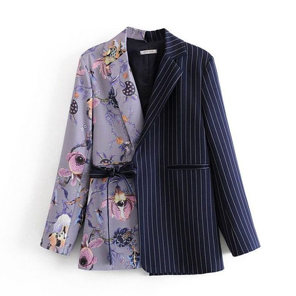 women's suits & blazers 2021 spring patchwork suit jacket office women print irregular loose lady outwear slim female personality desig, White;black
women's suits & blazers 2021 spring patchwork suit jacket office women print irregular loose lady outwear slim female personality desig, White;black