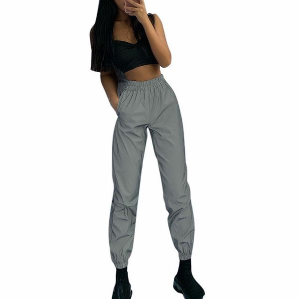women's pants & capris cargo women fashion autumn loose beam foot reflective elastic high waist casual simple harem, Black;white
women's pants & capris cargo women fashion autumn loose beam foot reflective elastic high waist casual simple harem, Black;white