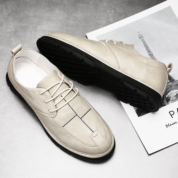 man all-match low heel loafer moccasins hombre autumn new fashion lace-up casual shoes masculino hand-sewn leather driving shoes, Black
man all-match low heel loafer moccasins hombre autumn new fashion lace-up casual shoes masculino hand-sewn leather driving shoes, Black