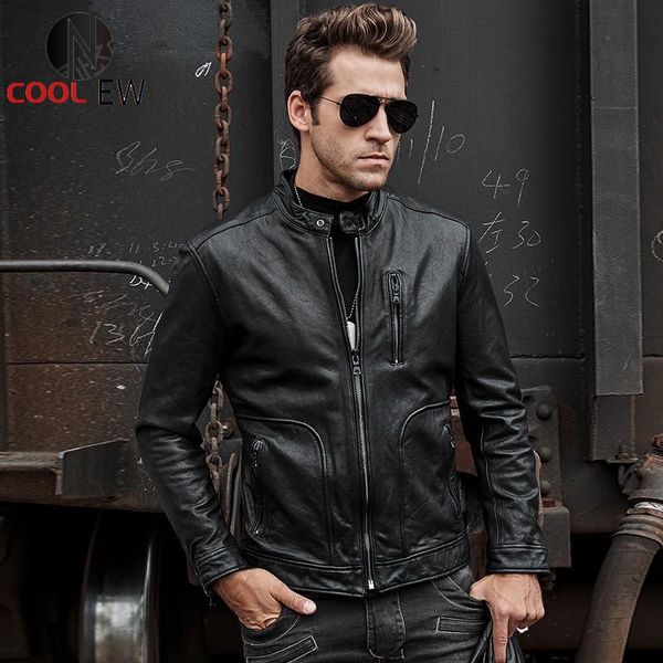 men's leather & faux italian designer motorcycle mens genuine jacket luxury tanning sheepskin short coat slim fit handsome man biker, Black
men's leather & faux italian designer motorcycle mens genuine jacket luxury tanning sheepskin short coat slim fit handsome man biker, Black