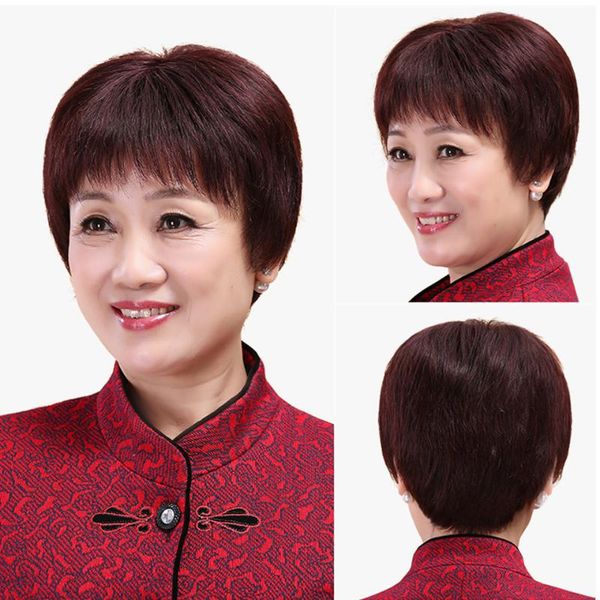 synthetic wigs shangke real human hair wig women's daily short straight natural black brown for women
synthetic wigs shangke real human hair wig women's daily short straight natural black brown for women