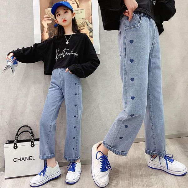 kids girls spring autumn 2021 new casual loose solid high waist long jeans trousers children clothing denim wide leg pants c25, Blue
kids girls spring autumn 2021 new casual loose solid high waist long jeans trousers children clothing denim wide leg pants c25, Blue
