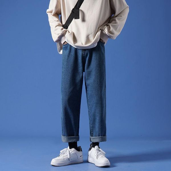 men's jeans neploha basic casual denim men straight vintage pants streetwear clothing harajuku trousers kpop, Blue
men's jeans neploha basic casual denim men straight vintage pants streetwear clothing harajuku trousers kpop, Blue