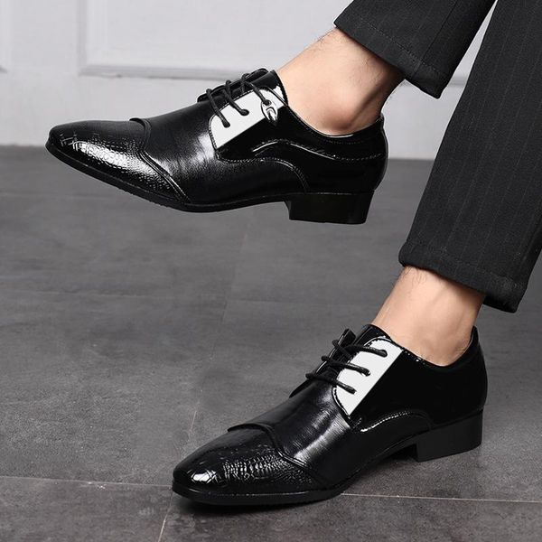 dress shoes 2021 british men's slip on split leather pointed black brown toe men business wedding oxfords formal for male 48
dress shoes 2021 british men's slip on split leather pointed black brown toe men business wedding oxfords formal for male 48