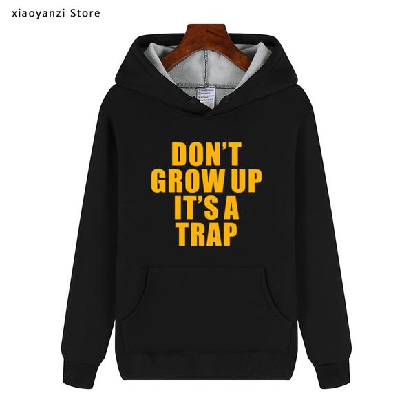 men's hoodies & sweatshirts dont grow up its a trap casual cotton letters print men plus size sports pullovers sl-6950-43, Black
men's hoodies & sweatshirts dont grow up its a trap casual cotton letters print men plus size sports pullovers sl-6950-43, Black
