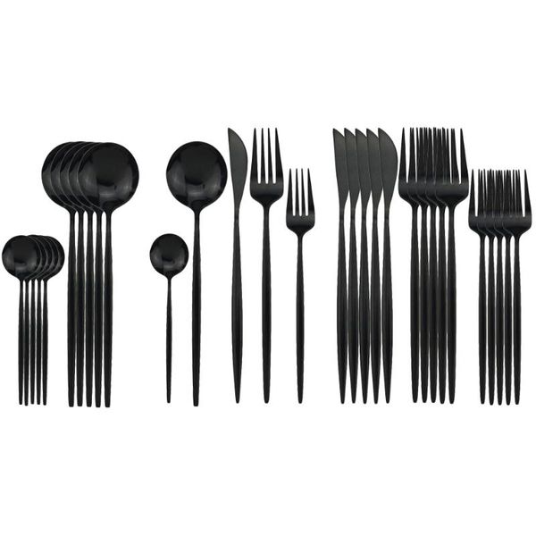 dinnerware sets 30pcs black set 304 stainless steel dessert fork mirror cutlery tableware flatware home accessories
dinnerware sets 30pcs black set 304 stainless steel dessert fork mirror cutlery tableware flatware home accessories