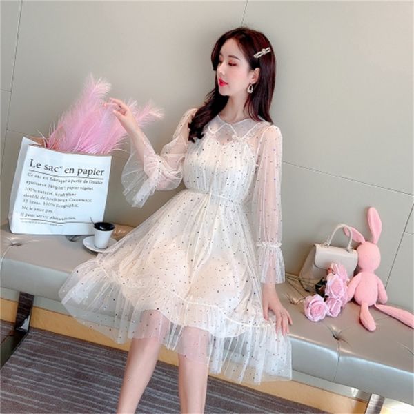 autumn spring dressed korean style mesh waist female dress ta6061 2498, Black;gray
autumn spring dressed korean style mesh waist female dress ta6061 2498, Black;gray