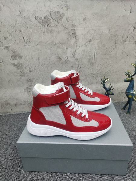 americas cup sneakers luxury designer men classics casual shoes patent leather and nylon rubber sole high-sneaker comfortable size 38-45 a3, Black
americas cup sneakers luxury designer men classics casual shoes patent leather and nylon rubber sole high-sneaker comfortable size 38-45 a3, Black