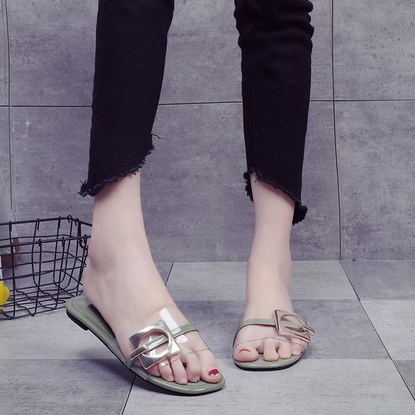slippers summer transparent slides women shoes woman outside flip flops solid crystal metal buckle beach sandals holiday sliders, Black
slippers summer transparent slides women shoes woman outside flip flops solid crystal metal buckle beach sandals holiday sliders, Black