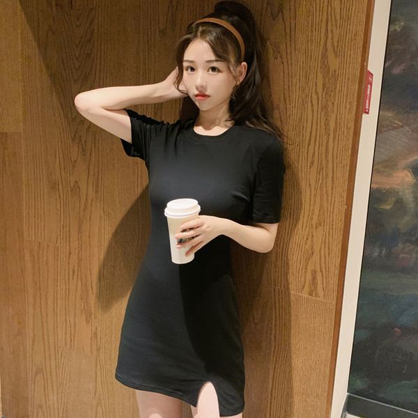 bodycon t shirt dress women 2021 new short sleeve blakc dress casual streetwear split mini dresses for women vestidos, Black;gray
bodycon t shirt dress women 2021 new short sleeve blakc dress casual streetwear split mini dresses for women vestidos, Black;gray