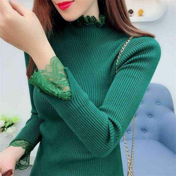 women's sweaters lace stitching frilly ruffled collar sweater women autumn winter basic slim ribbed knitted pullover jumpers ladie, White;black
women's sweaters lace stitching frilly ruffled collar sweater women autumn winter basic slim ribbed knitted pullover jumpers ladie, White;black
