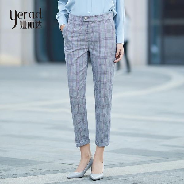 women's pants & capris yerad 2021 spring women grid casual loose pencil linen plaid ankle length straight trousers, Black;white
women's pants & capris yerad 2021 spring women grid casual loose pencil linen plaid ankle length straight trousers, Black;white