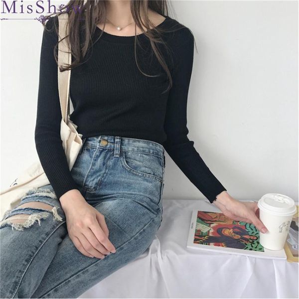 women's sweaters slim thin women autumn winter sweater 2021 fashion scoop long sleeves solid knitted pullovers, White;black
women's sweaters slim thin women autumn winter sweater 2021 fashion scoop long sleeves solid knitted pullovers, White;black