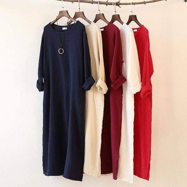 casual dresses autumn 2021 women dress big size s-4xl 5xl 6xl retro linen long sleeve spring loose robe cotton, Black;gray
casual dresses autumn 2021 women dress big size s-4xl 5xl 6xl retro linen long sleeve spring loose robe cotton, Black;gray