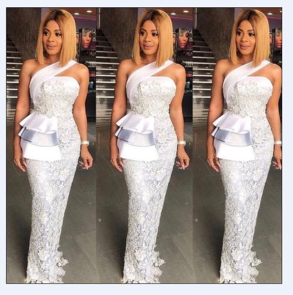 mermaid white long prom dresses lace appliques one shoulder for girls party evening gala custom made formal gowns, Black
mermaid white long prom dresses lace appliques one shoulder for girls party evening gala custom made formal gowns, Black