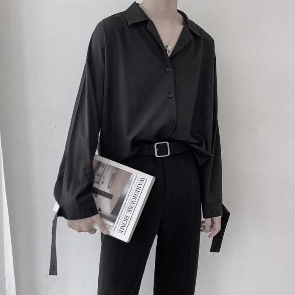 2021 spring men's fashion solid color business casual shirt men streetwear long-sleeved shirts mens social 9ih2, White;black
2021 spring men's fashion solid color business casual shirt men streetwear long-sleeved shirts mens social 9ih2, White;black